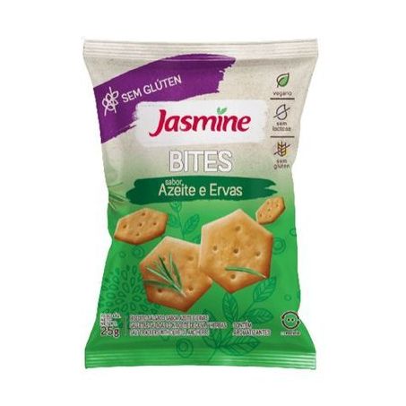 BISCOITO BITES JASMINE 25G AZEITE E ERVAS