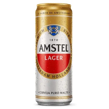 Cerveja amstel lata sleek 350ml
