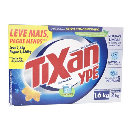 LAVA ROUPAS TIXAN YPE PRIMAVERA GRÁTIS 80G 1,6KG  360-58