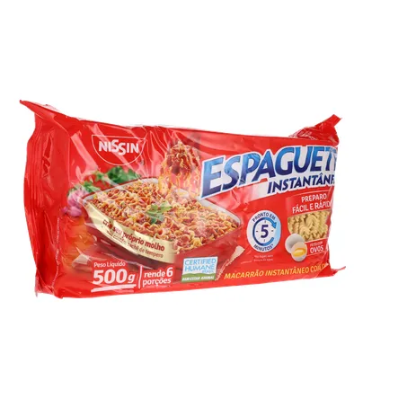 MASSA NISSIN ESPAGUETE C/OVOS T5 500G 360-33