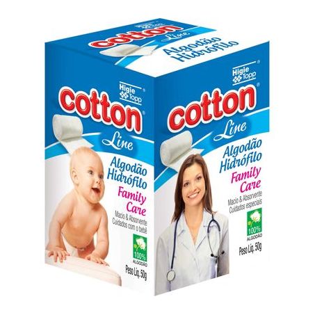 Algodão Cotton Line Hidrófilo Embalagem 50G