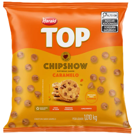 Cobertura harald 1.01kg gotas top chipshow caramelo