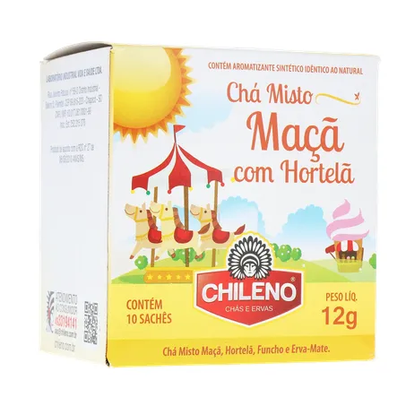 Chá Misto Chileno Maçã com Hortelã Sachê 1.2gr - Caixa com 10un - 12gr 360-16