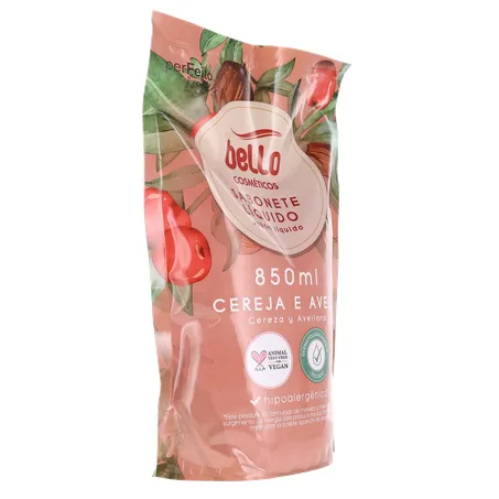 Sabonete liquido bello cereja-avela ref850ml 360-31