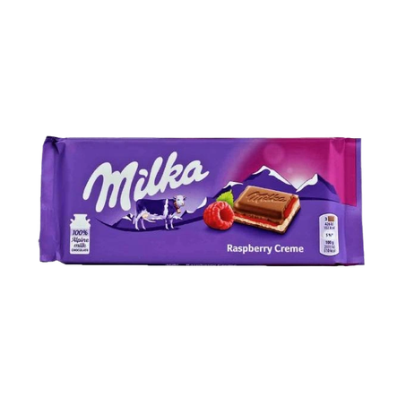 MILKA BARRA CHOC RECH RASPBERY 100G