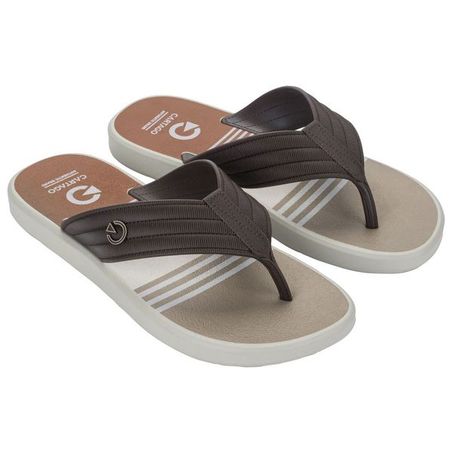 CHINELO GRENDENE BT755 41 CARTAGO MONTREAL BEGE / MARROM