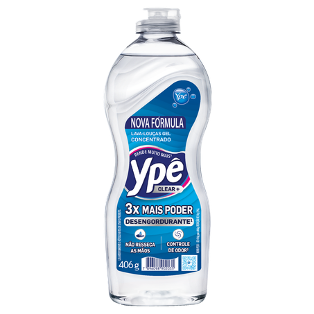 Detergente louças ypê concentrado clear+ 416g