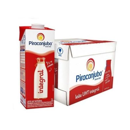 Leite Uht Integral Piracanjuba 1l Caixa 12 Un
