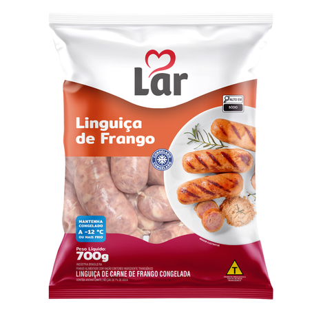 SALSICHAO DE FRANGO 700G LAR