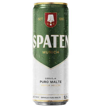 Cerveja spaten 473ml lata puro malte un