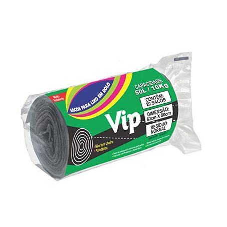 SACO PARA LIXO VIP ROLO 50L COM 20UN