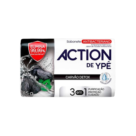 Sabonete Action De Ypê Em Barra Carvão Detox 85g 
 