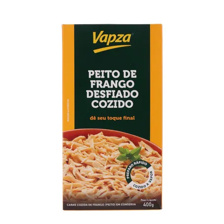 Peito de Frango Vapza Desfiado E Cozido Caixa 400G 360-0