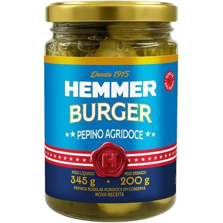 Pepinos em rodelas agridoce hemmer vd pe