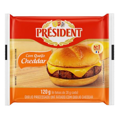 Queijo Processado UHT com Cheddar Président