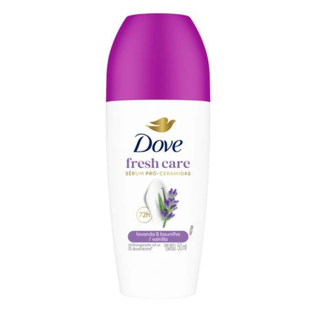 Antitranspirante Roll-on Lavanda & Baunilha Fresh Care Dove Frasco 50ml