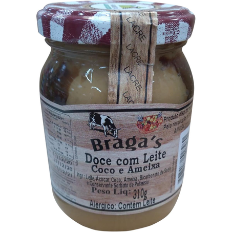 Doce de Leite Bragas 310g - Coco com Ameixa