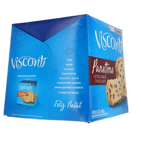 Panettone Visconti Chocolate Caixa 400gr 360-12