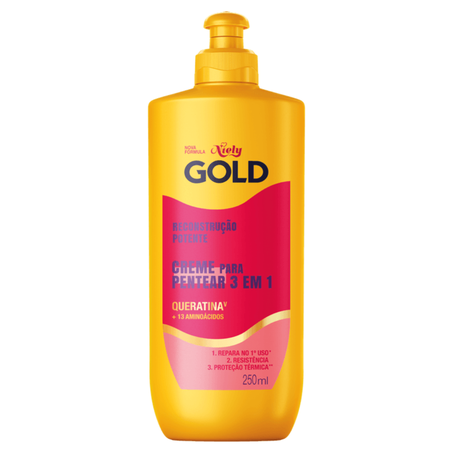 Creme pentear niely gold 250ml 3 em 1