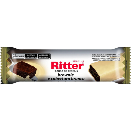Barra de Cereais Ritter 20g - Brownie com Chocolate Branco