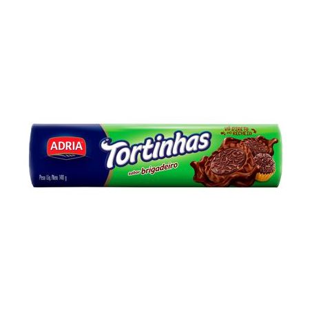 Biscoito Recheio Brigadeiro Adria Tortinhas Pacote 140G