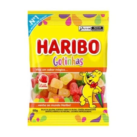 BALA GEL GOTINHAS HARIBO 80G