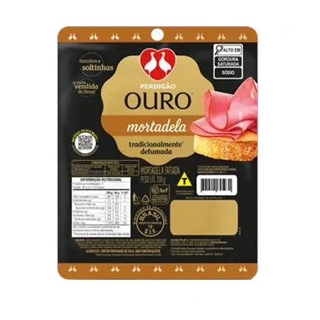 Mortadela Perdigao Kg Ouro Defumada Bandeja