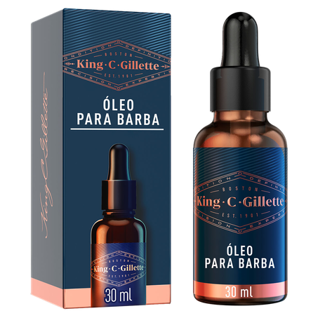 Óleo para Barba com Argan King.C.Gillette Caixa 30ml