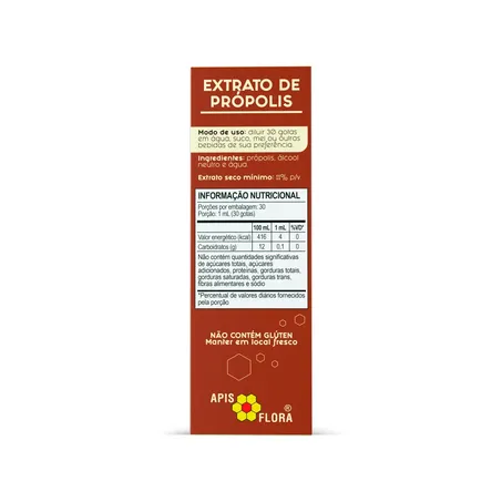 EXTRATO DE PRÓPOLIS MARROM 30ML - APISFLORA 360-1