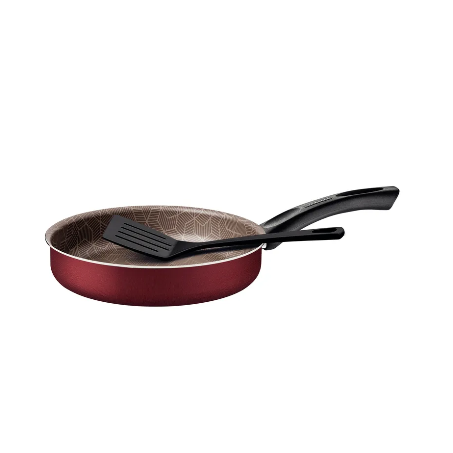 Frigideira alumínio reta com espátula paris 24cm tramontina