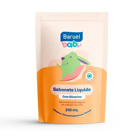 Sabonete Liq Baruel 210ml Baby Refil Glicerina