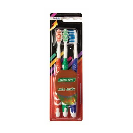 Escova dental fresh dent media 3un