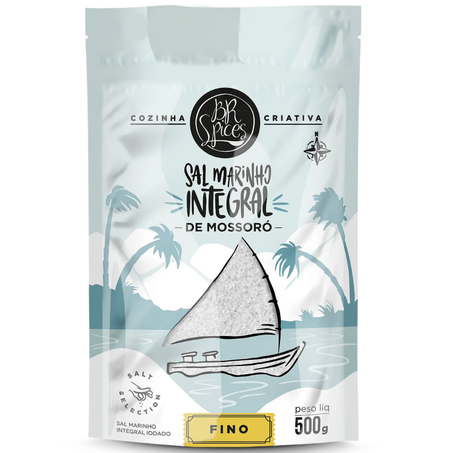 Sal fino iodado br spices 500g integral marinho