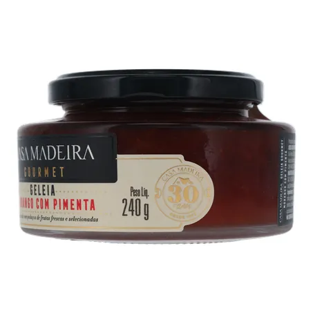 Geleia de Morango com Pimenta Casa Madeira Gourmet Pote de Vidro 240gr 360-5