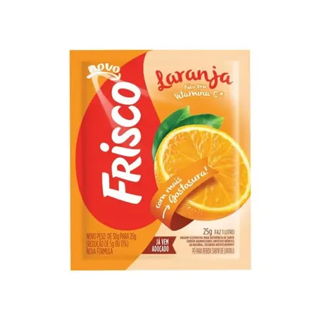 Refresco pó laranja frisco 18g