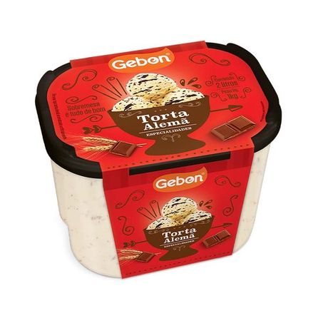 Sorvete Gebon 2lt Especialidades Torta Alemã