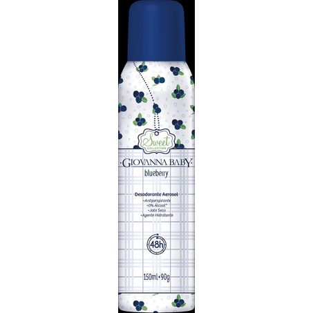 Desodorante Aerosol Giovana Baby Blueberry 150ml