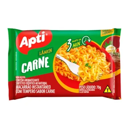 Macarrão instantâneo apti carne 70 gr