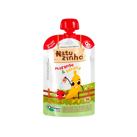 Papinha Natuzinho Orgânica Morango e Banana 99g