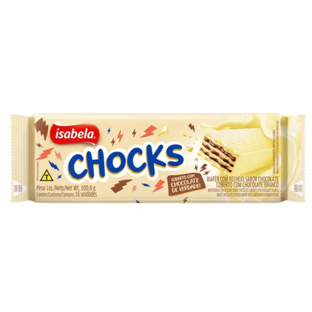 Choc isabela chocks 100,8g 16un branco