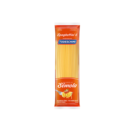 Macarrão Todeschini Sêmola Spaghettini 06 500g