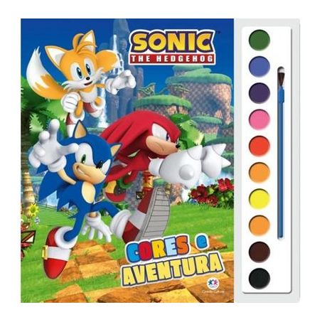 Livro Aquarela Sonic Cores e Aventura