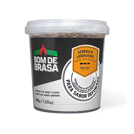 SERRAGEM BOM DE BRASA 200G P/DEFUMACAO LARANJEIRA
