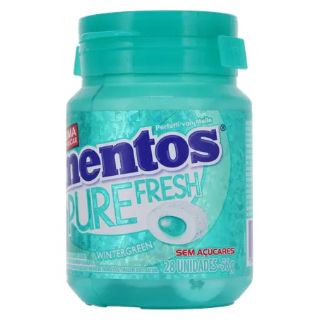 Goma De Mascar Mentos Pure Fresh S/Açúcar Wintergreen Pt 56g  360-3