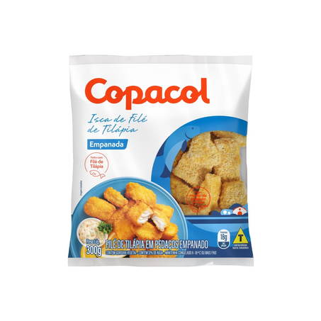 Iscas de Filé de Tilápia Empanadas Copacol 300G