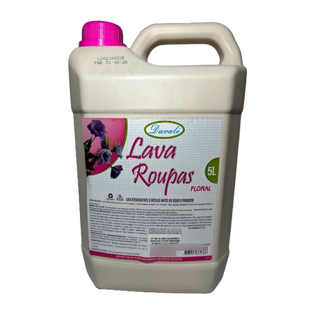 LAVA ROUPAS LÍQUIDO 5L FLORAL DUVALI