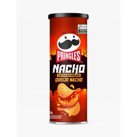 SALGADINHO BATATA PRINGLES NACHO QUEIJO NACHO LATA 100G