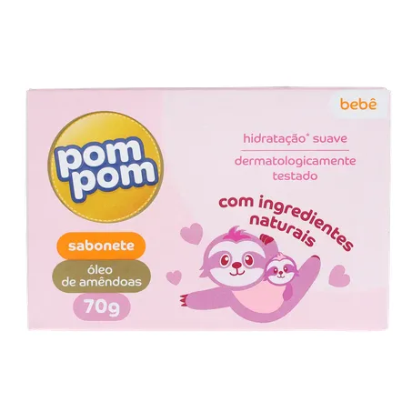 Sabonete Barra Infantil Pom Pom Amendoas 70g