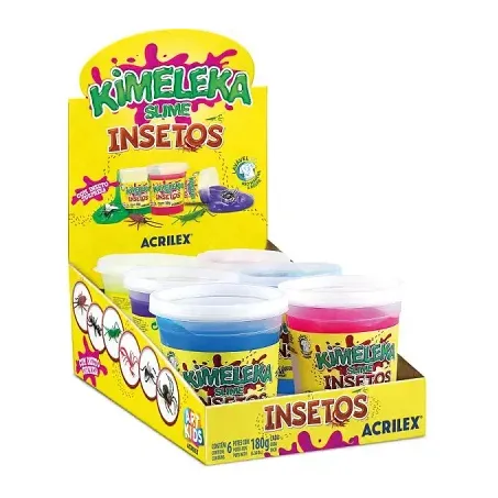 Slime kimeleka insetos sortidos 180g