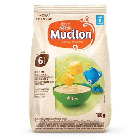 Cereal sache infantil mucilon 180g milho